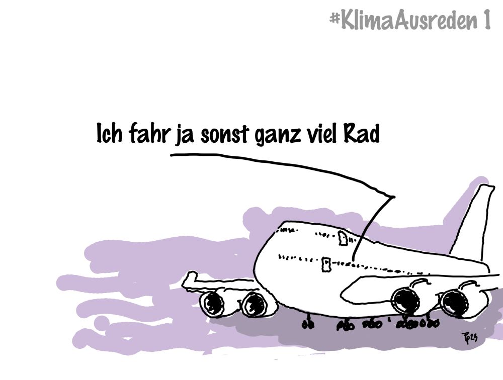 Cartoon Klimawandel Fliegen